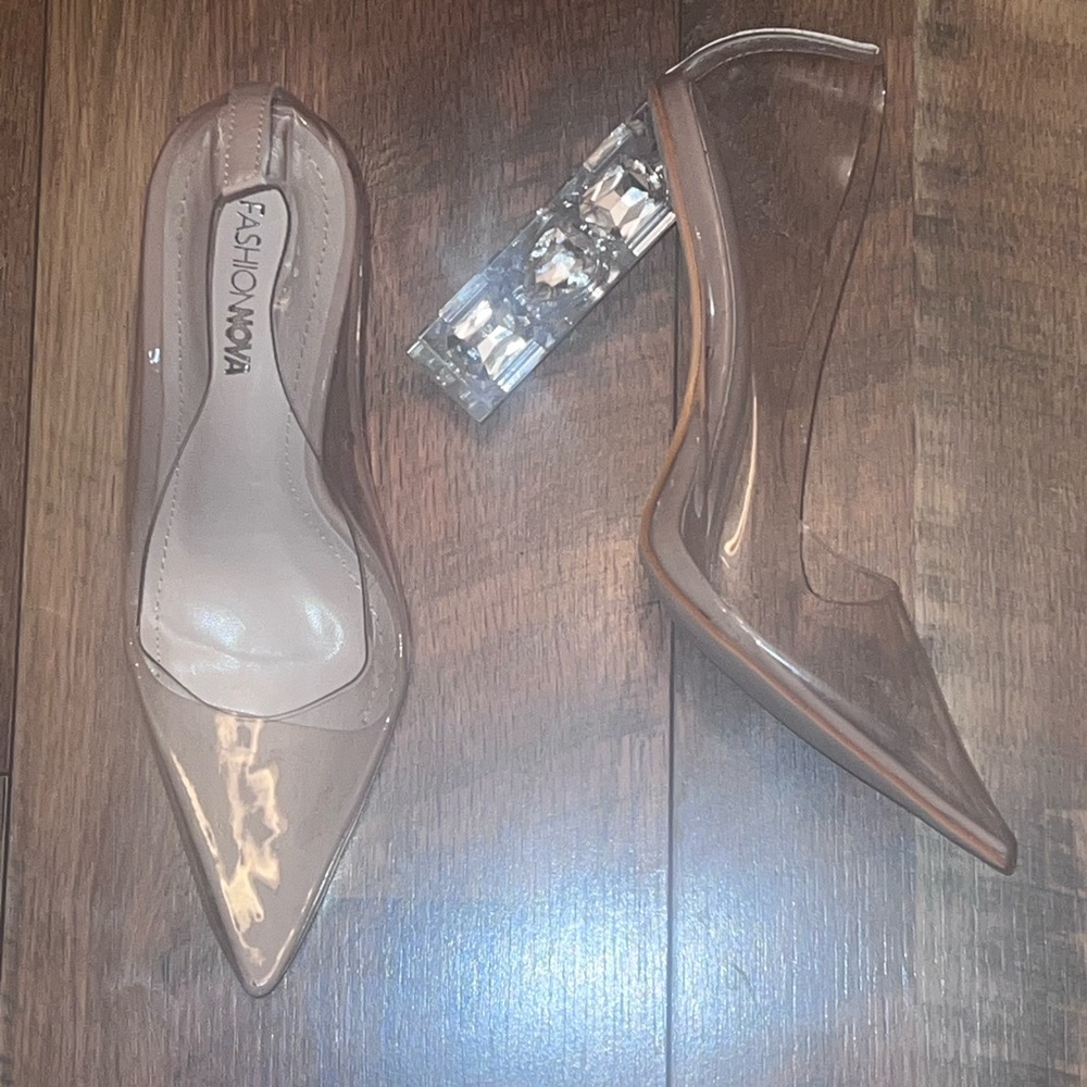 Clear Rhinestone heels - Picture 2 of 3